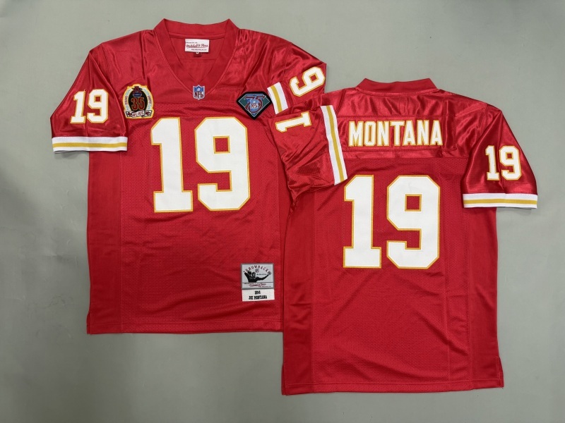 Men 2025 Kansas City Chiefs #19 Montana red Throwback Limited NFL Jersey style 001->kansas city chiefs->NFL Jersey